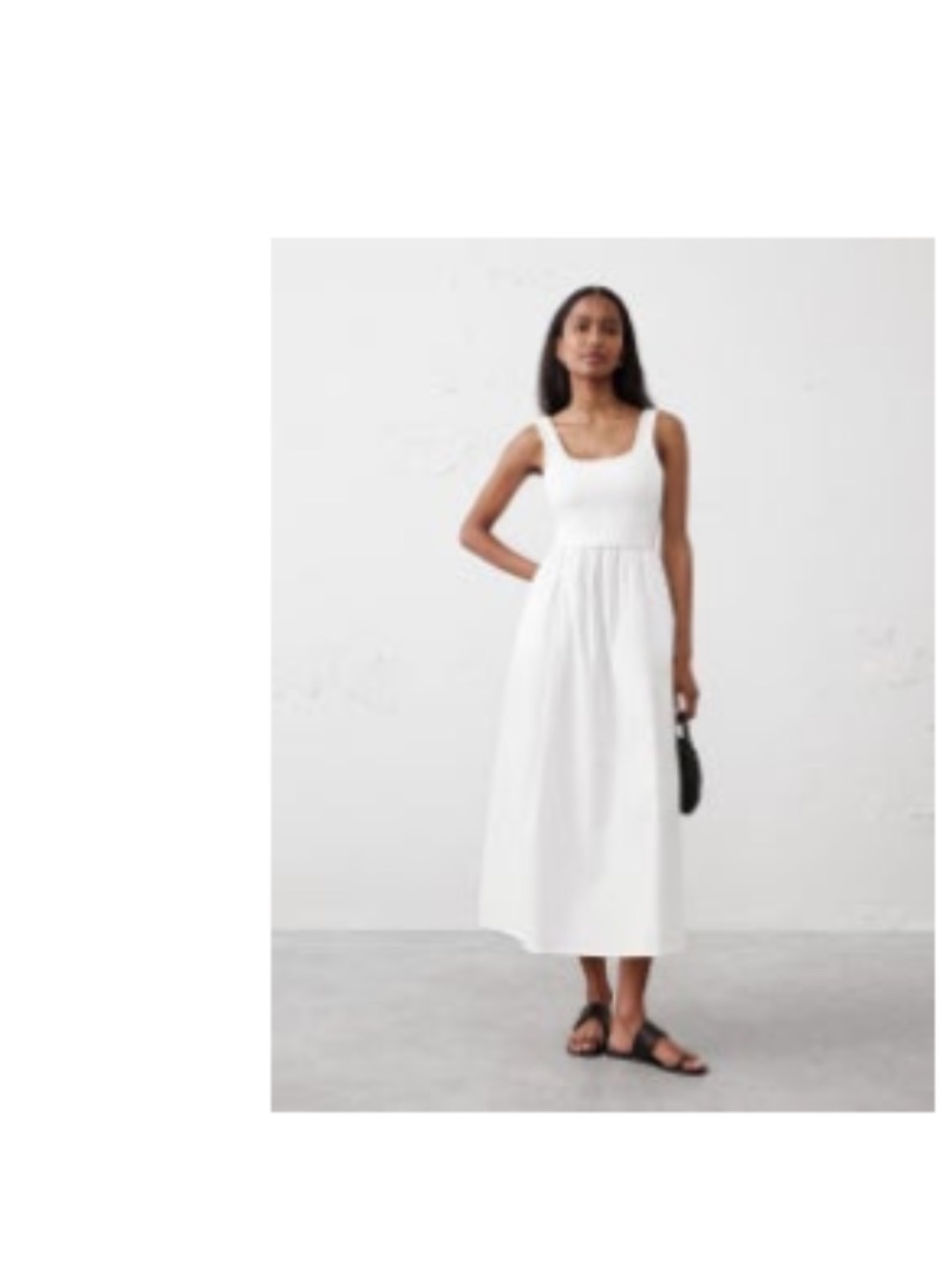 Tank Mixed Media Midi Dress